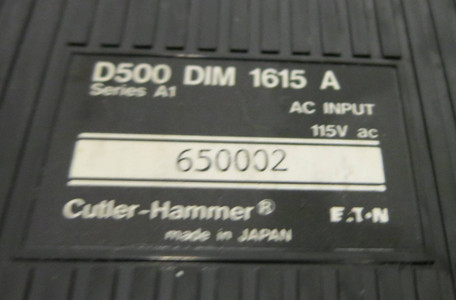 Cutler Hammer D500 DIM 1615 A 115V AC Input 650002 Eaton Series A1 (GA0174-1)
