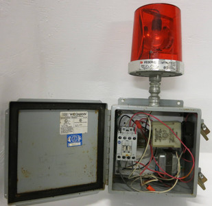 Federal-Vitalite 121S A2 3R Rotating Beacon Light 3R w Enclosure Contactor Relay (GA0199-1)