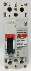 Cutler Hammer E125H EGH2060FFG 60A Circuit Breaker 2 Poles 60 Amp Eaton HACR (EM4085-1)