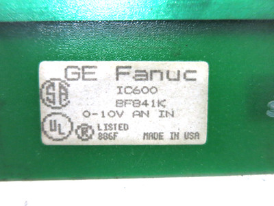 GE Fanuc IC600BF841K Analog Input Module Series Six PLC Board IC600BF841 (DW2982-2)