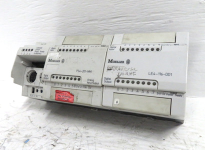 Image of Moeller PS4-201-MM1 + LE4-116-DD1 Programmable Logic Controller Compact PLC
