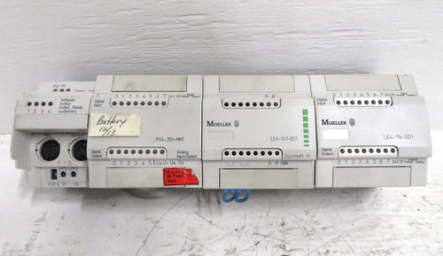 Moeller PS4-201-MM1 + LE4-501-BS1 + LE4-116-DD1 Compact PLC Controller Expansion (DW3142-6)