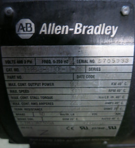 Allen Bradley 1326AB-B730E-11-Z20 AC Servo Motor AB 1326ABB730E11Z20 1326 9.6kW (GA0540-1)