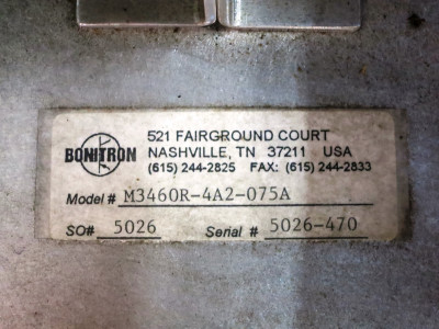 Bonitron M3460R-4A2-075A RideThru Voltage Regulator 460V M3460R4A2075A (DW3323-2)