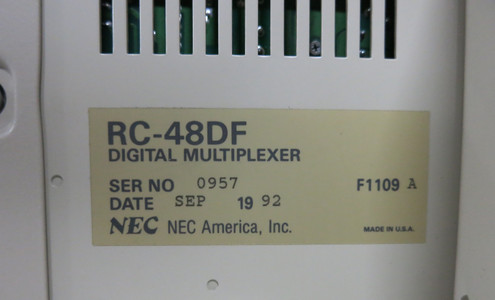 NEC RC-48DF Digital Multiplexer AT&T ESD TP-48DF (GA0650-4)