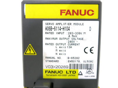 GE Fanuc A06B-6114-H104 Servo Amplifier Module PLC Robot Control R-J3iB (DW3800-5)