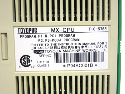 Toyoda Toyopuc TIC-5755 MX-CPU Processor Module PLC Unit JTEKT TIC5755 MXCPU (DW3812-15)