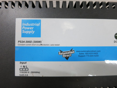 Automation Direct PS24-300D Power Supply PLC 300W PS24300D 12A (DW3952-1)