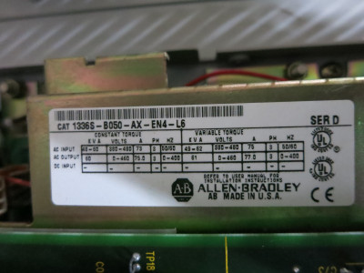 Allen Bradley 1336S-B050-AX-EN4-L6 1336 Plus AC VS Drive 50 HP 480V 3PH (DW4298-1)