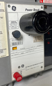 GE TC84SS 400A Power Break Circuit Breaker w/ 400 Amp Plug General Electric LI (EM4389-1)