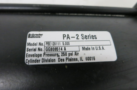 Schrader Bellows Cylinder PBE120111 5.000 250 PSI Air PA-2 Series (GA1086-1)