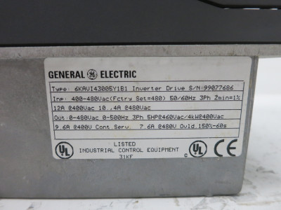GE 6KAVI43005Y1B1 5HP AC VS Drive AV-300i 3PH 480V Inverter 7.6A 5 HP 6KAV143005 (DW4714-4)