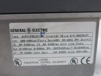 GE 6KAVI43010Y1D0 10HP AC VS Drive AV-300i 3PH 480V Inverter 14A 10 HP 6KAV1 (DW4711-3)