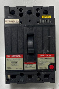 GE TEL134025 25A Circuit Breaker 480V 3 Pole Type TEL 25 Amp General Electric (EM4559-3)