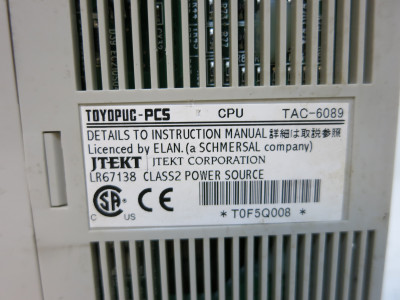 Toyoda Toyopuc-PCS TAC-6089 CPU Processor PLC Unit JTEKT TAC6089 Control (DW4819-2)