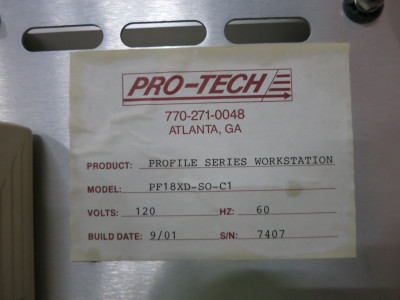 Pro-Tech PF18XD-SO-C1 Workstation FP18-PBWAAZZ 6185-D 18" Screen HMI Stainless (DW5020-1)