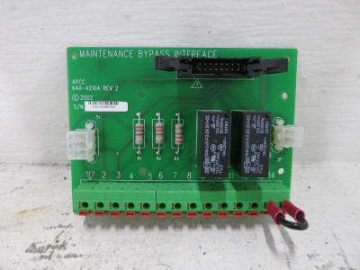 Image of APC 640-4210A APCC Maintenance Bypass Interface Board Rev 2 640-4210-A UPS