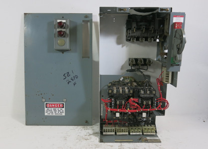 Allen Bradley 2100 30 A Fusible Size 1 Two-Speed Starter 26" MCC Bucket 2-Speed (BJ0316-8)