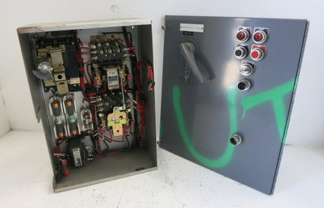 Image of Square D Model 3 30A Breaker Size 1 Reversing Starter 21" MCC Bucket 30 Amp 8999