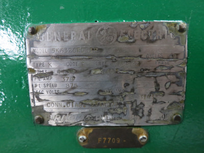 GE 5K6326FDB1R 300 HP AC Motor 3PH 440V 875 RPM Type K 63267 300HP Dual Shaft (DW5445-1)