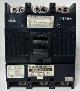 GE 600A TJK636Y600 Molded Case Switch 480/600V 3 Pole 600 Amp General Electric (EM4734-1)