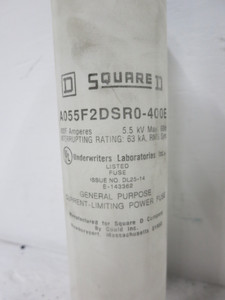 Square D A055F2DSR0-400E Current Limiting Power Fuse 400E Amp 5.5kV 400A Gould (DW5617-6)