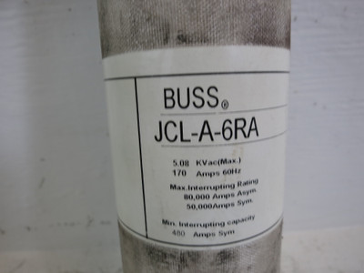 Cooper Bussmann JCL-A-6RA 5.08kV Motor Starter Fuse Current Limiting 170A Buss (DW5979-1)
