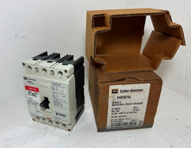 NEW Cutler-Hammer EHD3070L 70A Circuit Breaker Glossy Red 480 VAC 3P 70 Amp NIB (EM5079-1)
