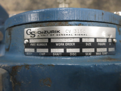 NEW GS DeZurik 9383262 BRS 14" Butterfly Valve 145 Actuator EPDM CV 3150 14in (DW6230-1)