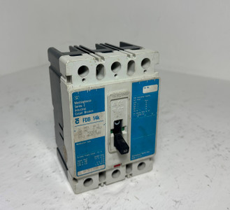 Image of Westinghouse FDB3010 10A Circuit Breaker Matte Blue 480/600V 3P FDB3010L 10 Amp