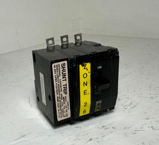 Image of Square D QOB3101021 10A Circuit Breaker w/ Shunt Trip 240 VAC QOB 3 Pole 10 Amp