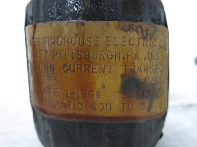 Westinghouse Type BT-5 Ratio 400:5 Bushing Current Transformer CT BT5 400 to 5 (DW6272-1)