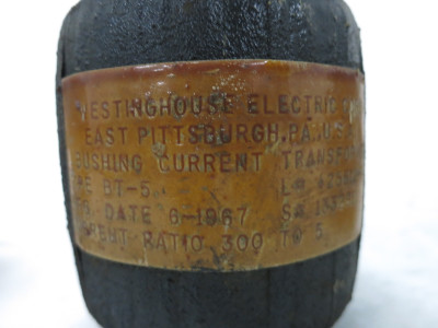 Westinghouse Type BT-5 Ratio 300:5 Bushing Current Transformer CT BT5 300 to 5 (DW6271-1)