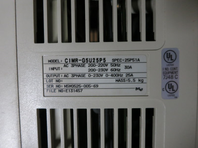 IDM PowrMaster CIMR-G5U25P5 7.5 HP 230V AC VS Vector Drive VFD 25P51A Yaskawa (DW6356-7)