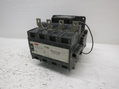 ABB EK-110 Motor Contactor 4-Pole 170 Amp 600V 24V-DC Coil 4P 170A EK110 DB (DW6359-11)