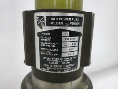 S&C 86641R2 SM-5S Power Fuse Holder 400E Amp 7.2-8.25 kV 400A SM5S SM-5 Snuffer (DW6444-1)