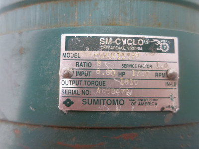 Sumitomo SM-Cyclo CNHJ4115Y8 Gear Drive Reducer 8:1 6.8 HP 1750 RPM 1810 in-lb (DW6471-1)