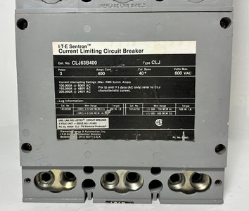 ITE CLJ63B400 400A Current Limiting Circuit Breaker Type CLJ 3P Siemens 400 Amp (EM5213-1)