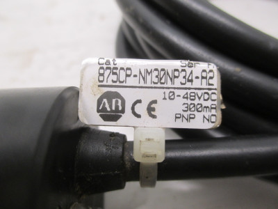 Allen Bradley 875CP-NM30NP34-A2 Series A Proximity Sensor 10-40VDC 300mA 300V AB (AH0025-3)