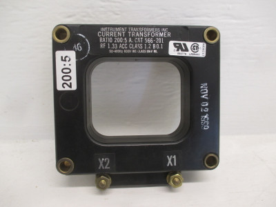 Instrument Transformers Inc 566-201 Current Transformer CT 200:5 A 566201 600V (AH0042-6)
