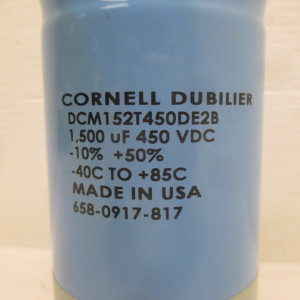 Cornell Dubilier DCM152T450DE2B Capacitor 1,500 uF 450VDC (AH0118-1)