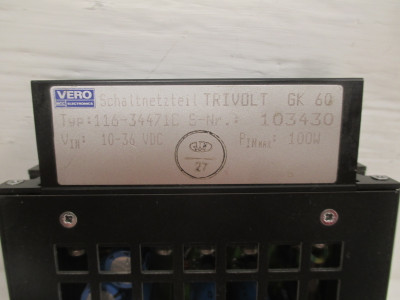 Vero 116-34471C Trivolt GK 60 Rack Power Supply Module 10-36VDC Schaltnetzteil (AH0138-8)
