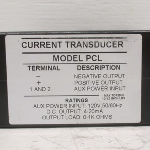 Instrument Transformers Inc PCL-100 Current Transducer CT 120VAC 4-20mADC PCL100 (AH0159-4)