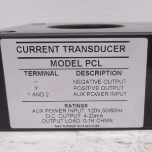 Instrument Transformers Inc PCL-150 Current Transducer CT 120VAC 4-20mADC PCL150 (AH0160-1)