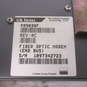 Foxboro P0903QF Fiber Optic Modem (End Bus)  I/A Series Rev-0C P0903-QF Rev OC (AH0168-3)