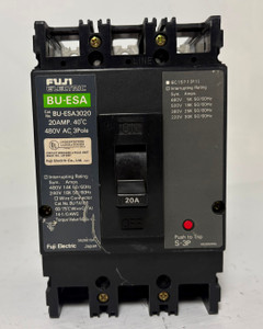 Fuji Electric BU-ESA BU-ESA3020 20A Circuit Breaker 480V 3 Pole BUESA3020 20 Amp (EM5282-2)