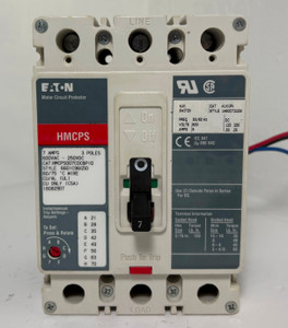 Eaton HMCPS007C0CBP10 7A Series C Circuit Breaker w/ Aux Switch 600V HMCPS 7 Amp (EM5299-2)