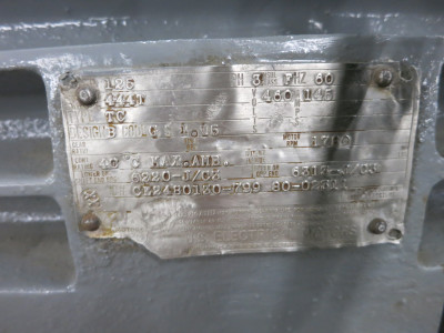 REBUILT US Electrical 125 HP AC Motor 460V 1780 RPM 444T 145A TC 460 444-T 1750 (DW6772-1)