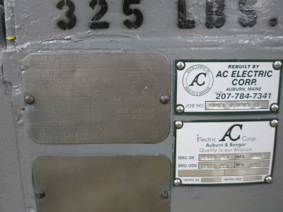 Reliance 5 HP DC Motor B2111ATZ 500V 1750/2300 RPM TEFC XT 8.6A 500 VDC TR (DW6785-1)