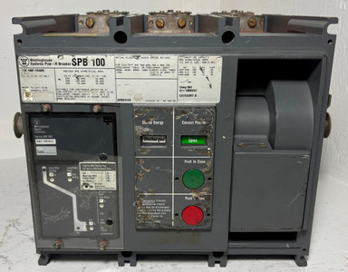 Westinghouse SPB 100 1200A Drawout MO Breaker w 1200 Amp Plug LI SPB100 SPBR312R (EM5323-1)